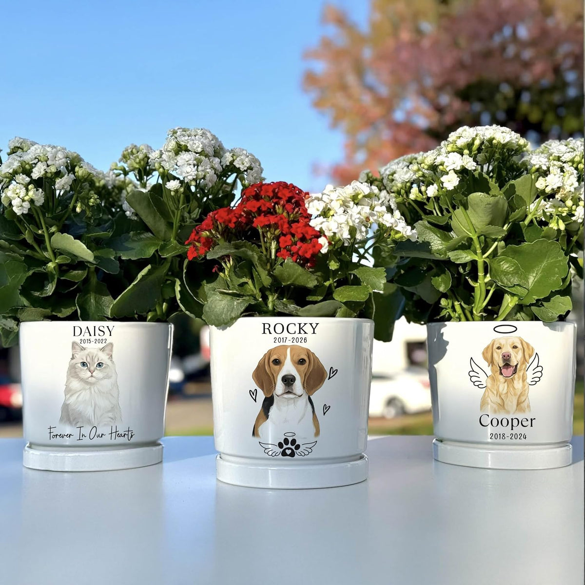 Personalized Grandma Gift - Custom Flower Pot with Names - Ceramic Planter Gift for Mom, Grandma's Garden for Grandma
