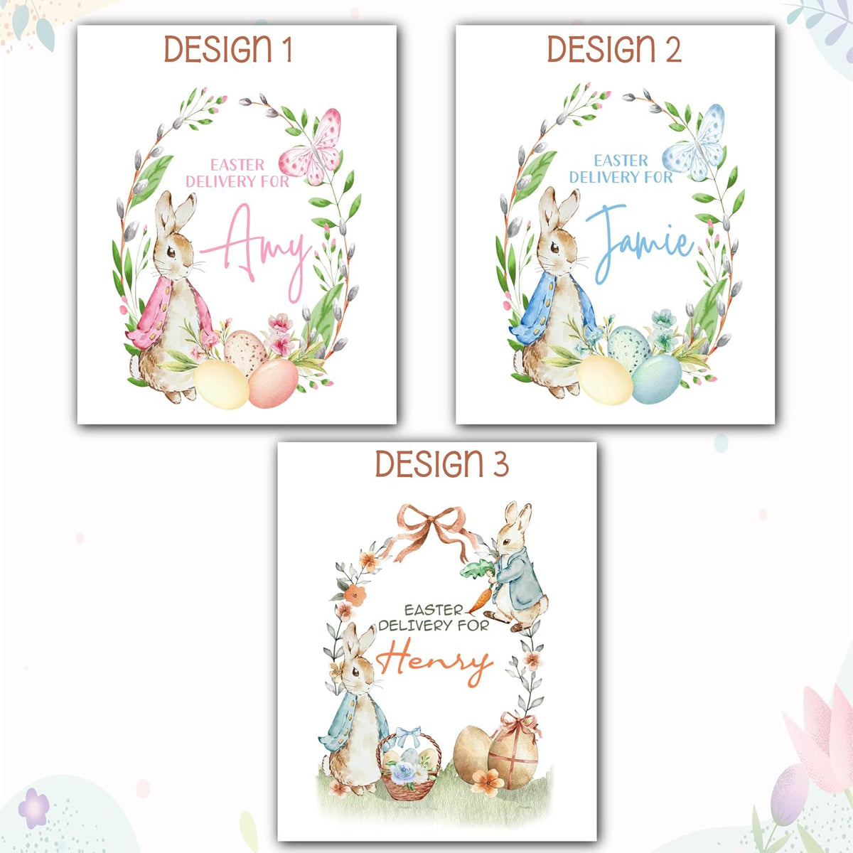 Easter Tote Bag Personalized, Easter Basket Alternative with Name, Delivery For Custom Name Bunny Bag, Kids Egg Hunt Tote, Spring Gift Bag for School Party, Reusable Tote