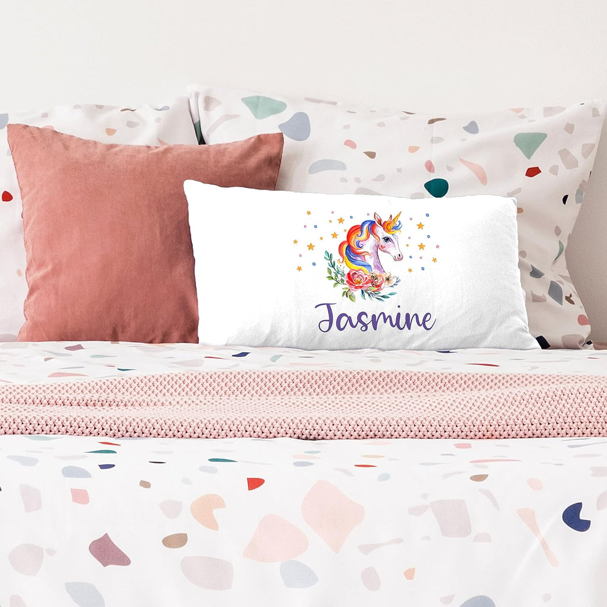 Personalized Baby Pillowcase with Name, Custom Toddler Nursery Bedding