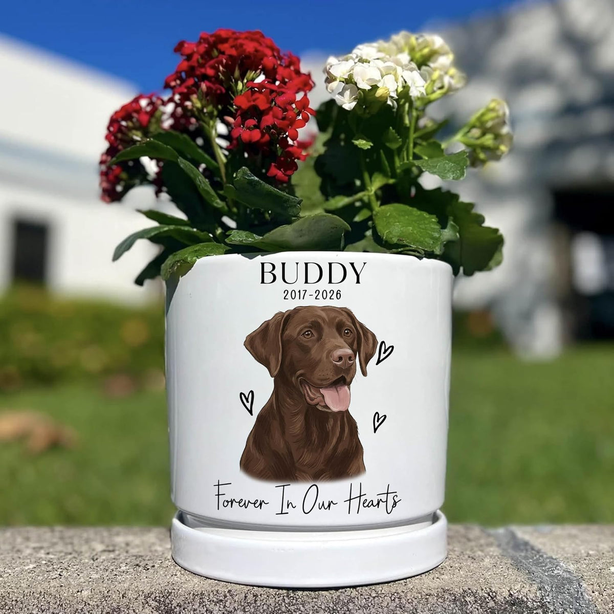 Personalized Grandma Gift - Custom Flower Pot with Names - Ceramic Planter Gift for Mom, Grandma's Garden for Grandma