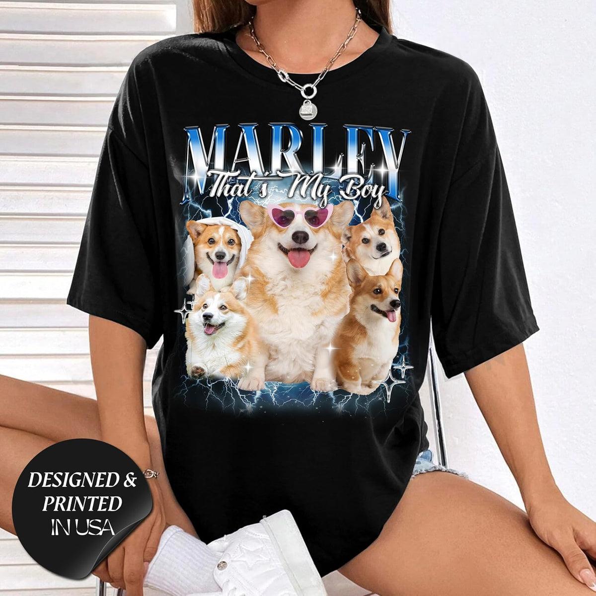 Customize Your Own Bootleg Rap Tee - Personalized Your Text and Face Photo - Custom Garphic Vintage Gift T-Shirts for Girlfriend & Boyfriend, Valentines Day, Christmas, Birthday Black