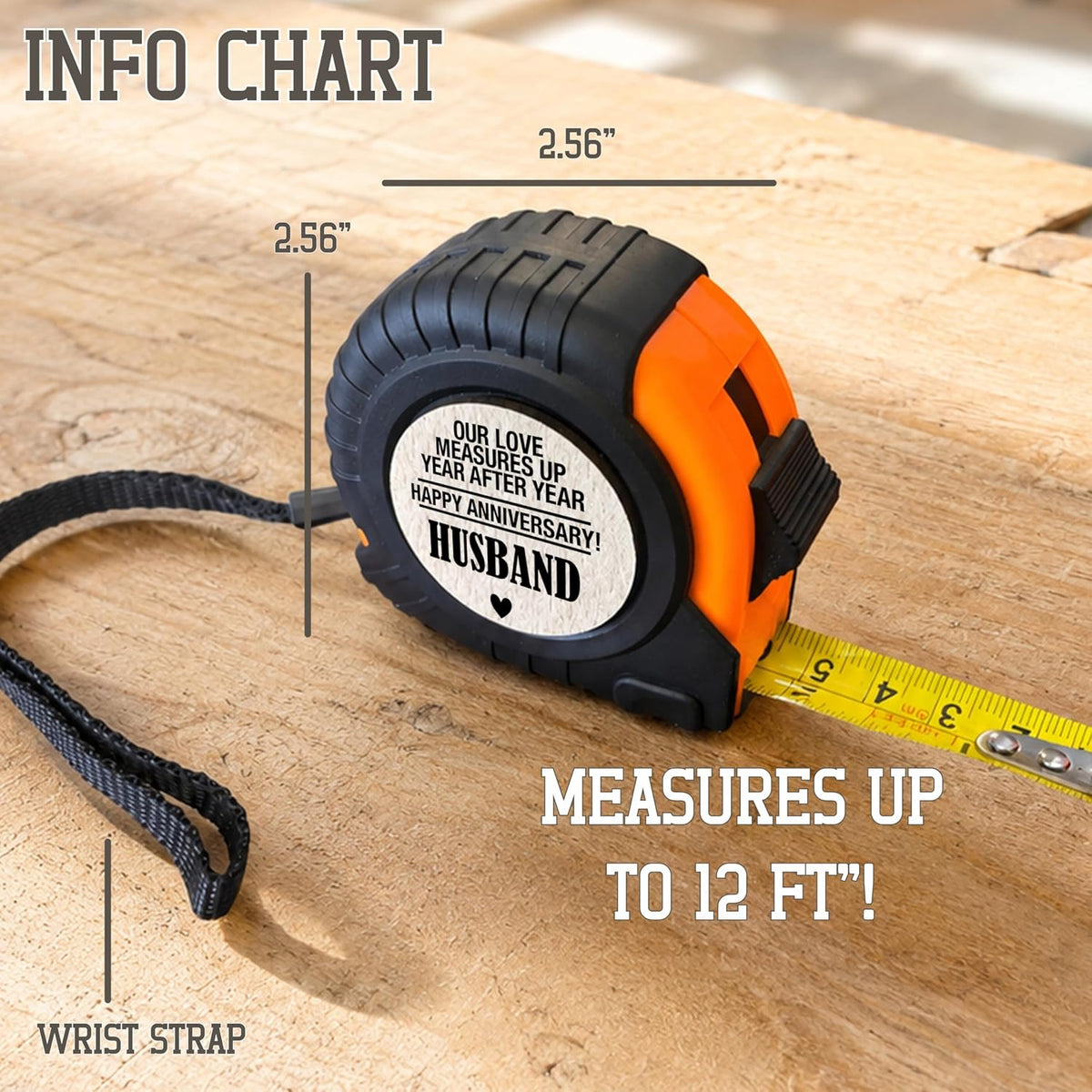Personalized Photo Tape Measure for Dad, Father's Day Present from Daughter Son Wife Kids
