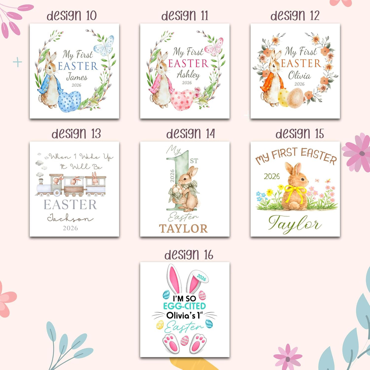 My First Easter Baby Bodysuit Personalized, Custom Name and Year Easter Outfit, Bunny and Carrot Design Infant One Piece, First Easter Keepsake Gift, Easter Photo Outfit, Spring Baby Clothes