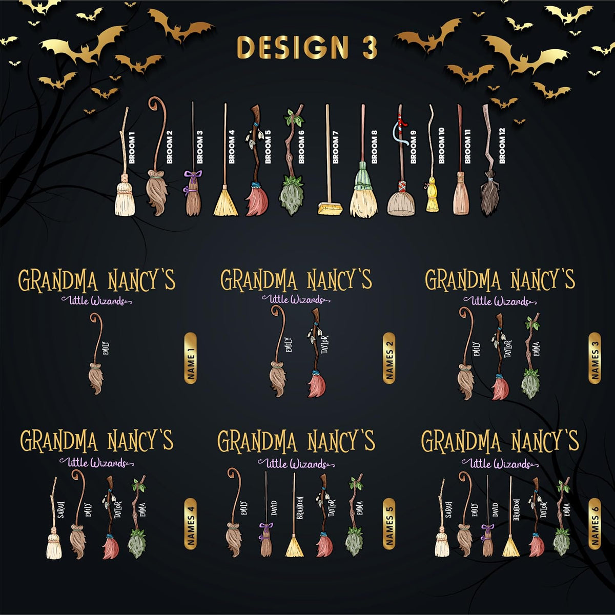 Zexpa Apparel Personalized Halloween Pot with Family Names Gifts for Gradma, Dad, Mom - Candy Bowl Customized Ghost Gift Idea for Families, Pumpkin, Put The Candies, Trick or Treat, Add Text