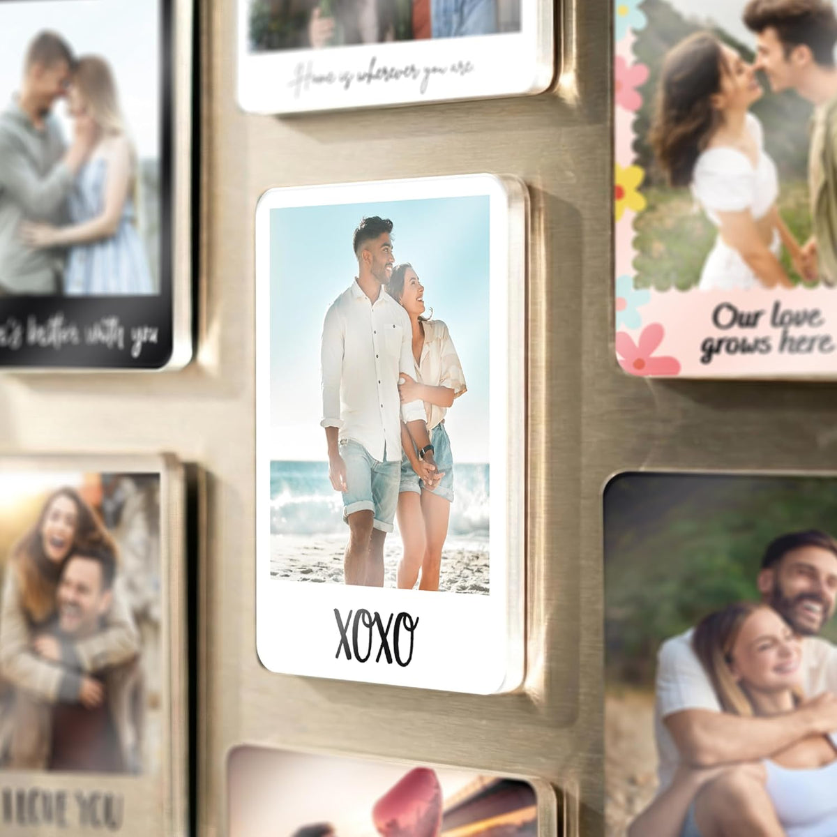 Personalized Valentine's Day Photo Magnet Gift - Custom Acrylic Refrigerator Magnet with Couple Picture & Message - Romantic Keepsake for Him or Her - Love You Forever Memory Display