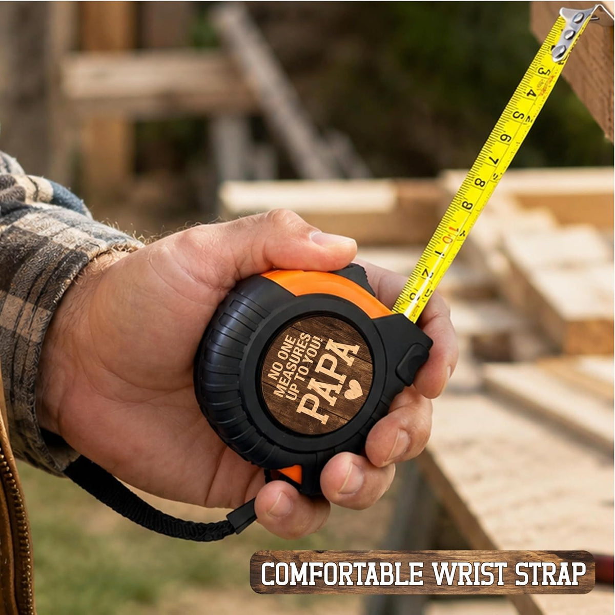 Personalized Photo Tape Measure for Dad, Father's Day Present from Daughter Son Wife Kids