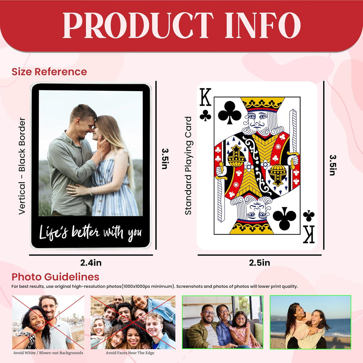 Personalized Valentine's Day Photo Magnet Gift - Custom Acrylic Refrigerator Magnet with Couple Picture & Message - Romantic Keepsake for Him or Her - Love You Forever Memory Display
