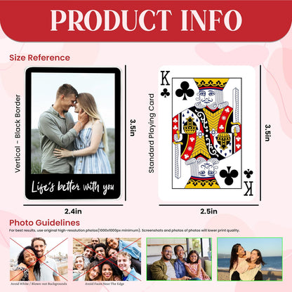 Personalized Valentine's Day Photo Magnet Gift - Custom Acrylic Refrigerator Magnet with Couple Picture & Message - Romantic Keepsake for Him or Her - Love You Forever Memory Display