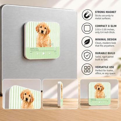 Custom Baby Heartbeat Music Fridge Magnet with Ultrasound Photo and Name