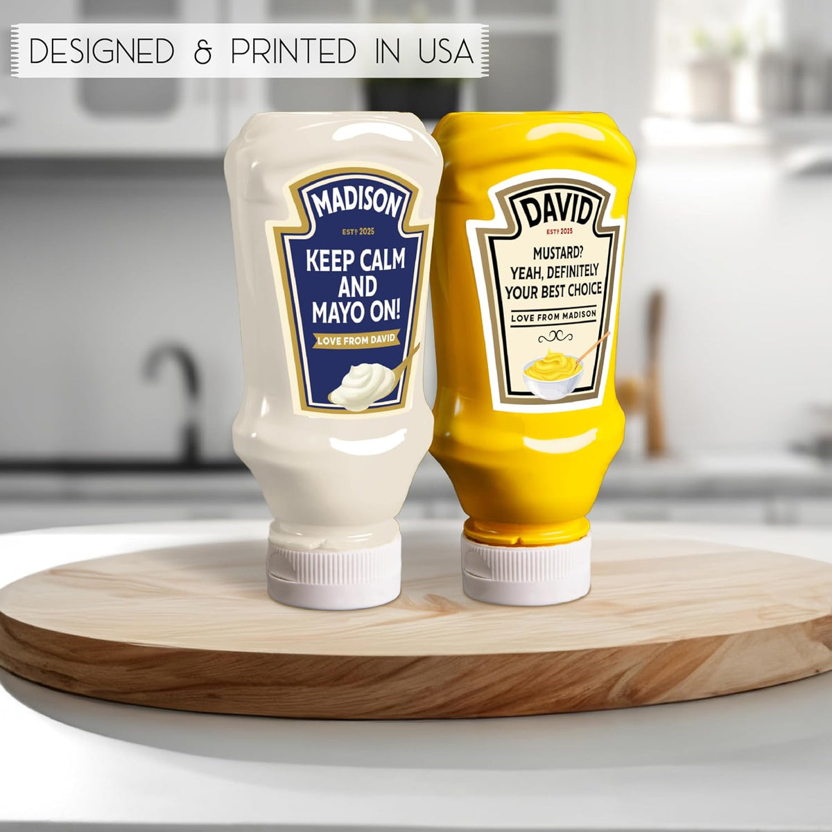 Personalized Food Label Stickers with Name, Custom Funny Kitchen Gift