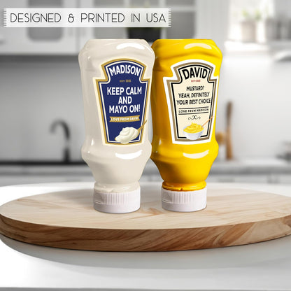 Personalized Food Label Stickers with Name, Custom Funny Kitchen Gift