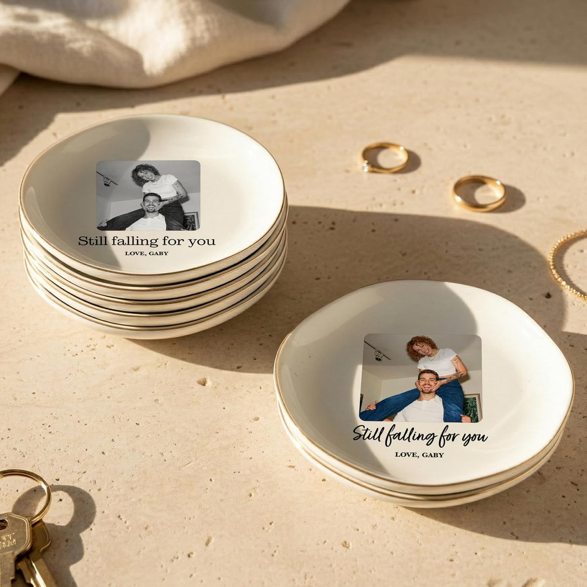 Personalized Ring Dish with Name, Custom Jewelry Tray Gift for Women, Bridesmaids, Mom, Grandma, or Best Friends