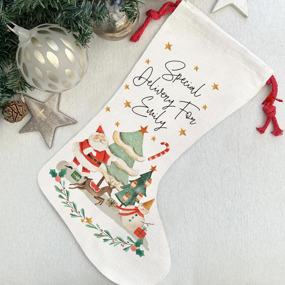 Personalized Christmas Stocking with Name - Custom Stocking - Choose Different Designs - Christmas Decorations Special Delivery for Family & Friends Gift for Girlfriend & Boyfriend