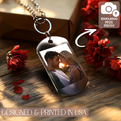 Personalized Acrylic Photo Keychain with Text, Custom Gift for Him and Her