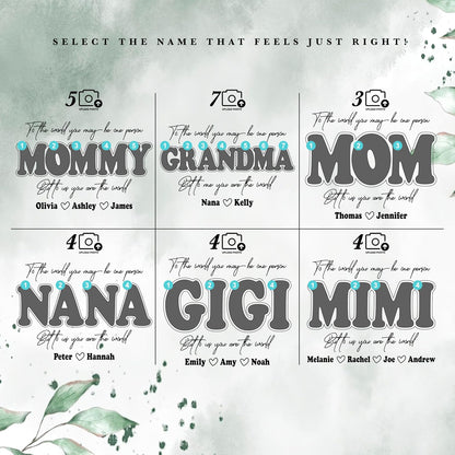 Custom Mom T-Shirt with Family Photos for Mother's Day, Birthdays, or Any Occasion - Personalized Apparel for Moms - Comfortable, and Unique - Upload Your Photo Black