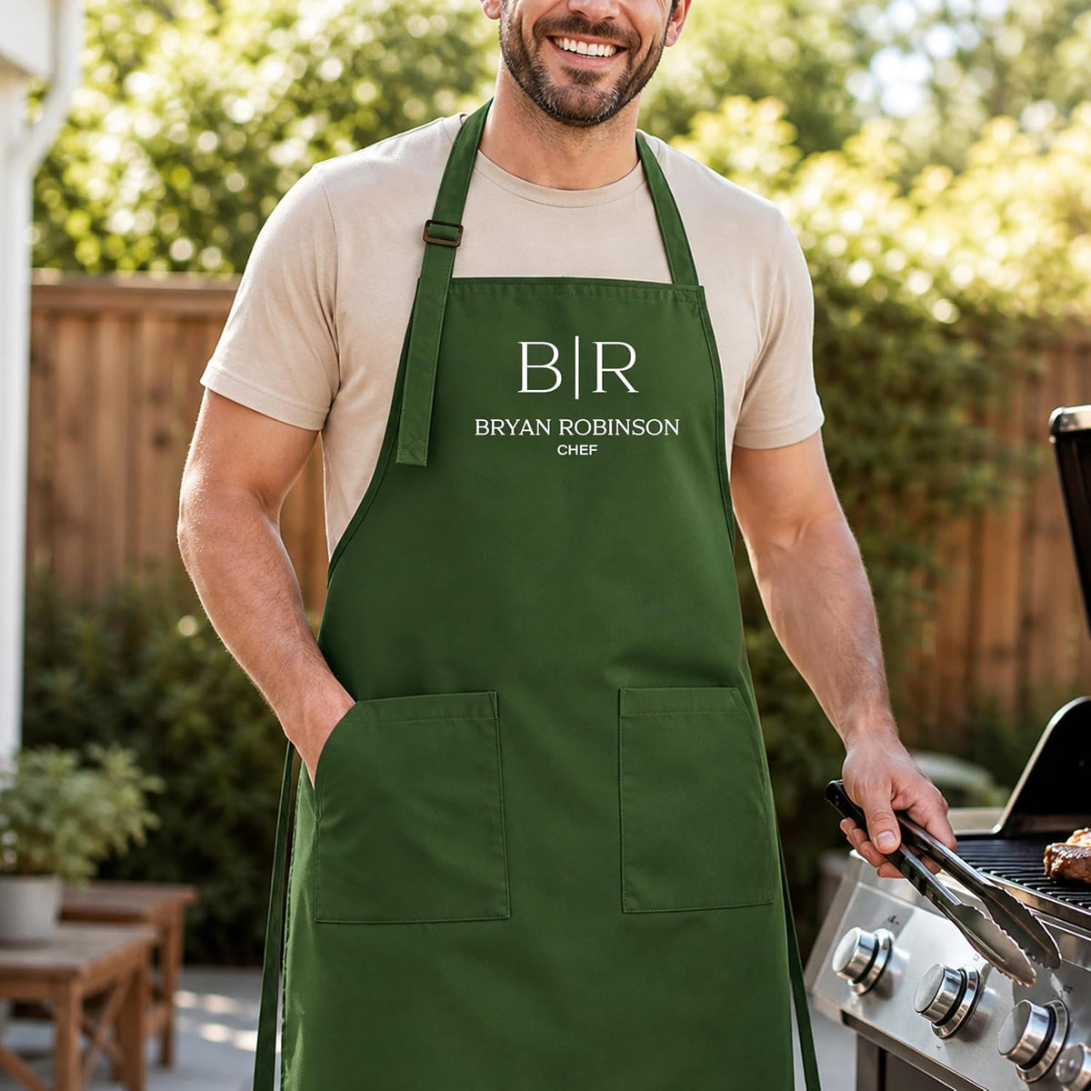 Zexpa Apparel Personalized Bakery Apron for Women with Custom Name and Logo Design, Adjustable Baking Apron