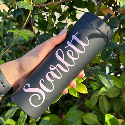 Personalized Skinny Tumbler with Name, Custom 20oz Insulated Cup for Women