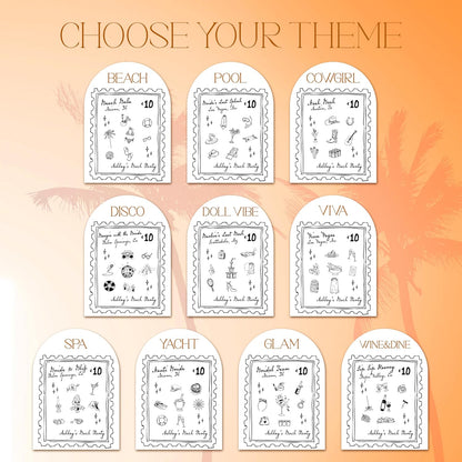 Personalized Beach Tote Bag, Custom Canvas Bachelorette Bridal Party Gift