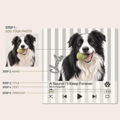 Custom Baby Heartbeat Music Fridge Magnet with Ultrasound Photo and Name