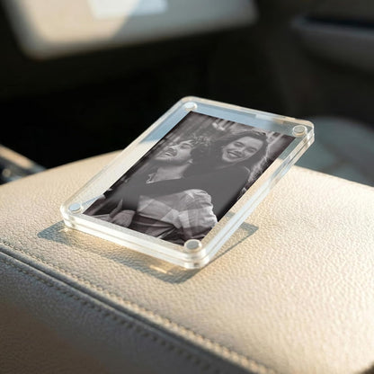 Personalized Car Visor Photo Clip – Custom Acrylic Picture Holder with Text, Gift for Dad, Mom, Husband, Wife, or Girlfriend