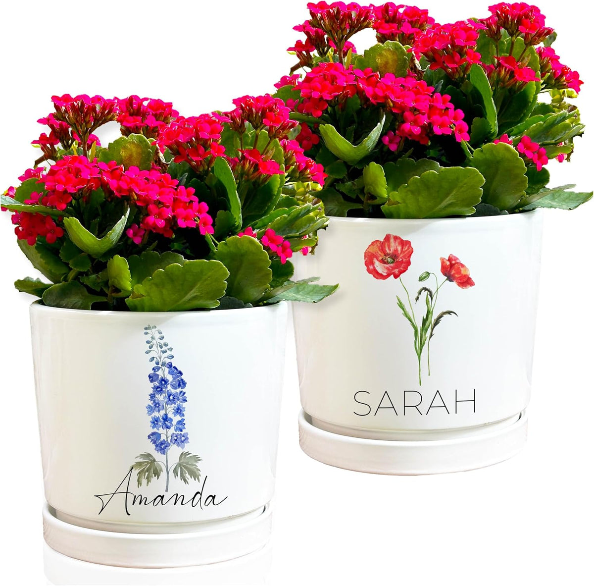 Personalized Grandma Gift - Custom Flower Pot with Names - Ceramic Planter Gift for Mom, Grandma's Garden for Grandma
