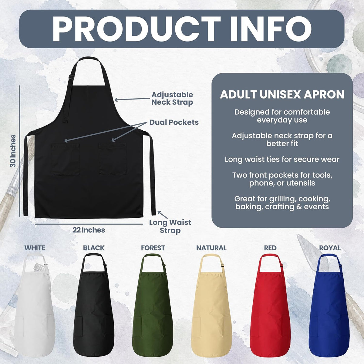 Zexpa Apparel Personalized Bakery Apron for Women with Custom Name and Logo Design, Adjustable Baking Apron