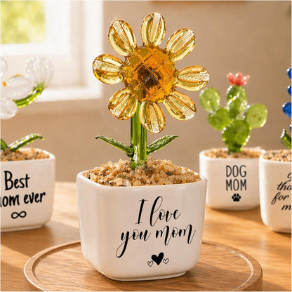 Personalized Grandma Gift - Custom Flower Pot with Names - Ceramic Planter Gift for Mom, Grandma's Garden for Grandma