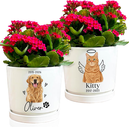 Personalized Grandma Gift - Custom Flower Pot with Names - Ceramic Planter Gift for Mom, Grandma's Garden for Grandma