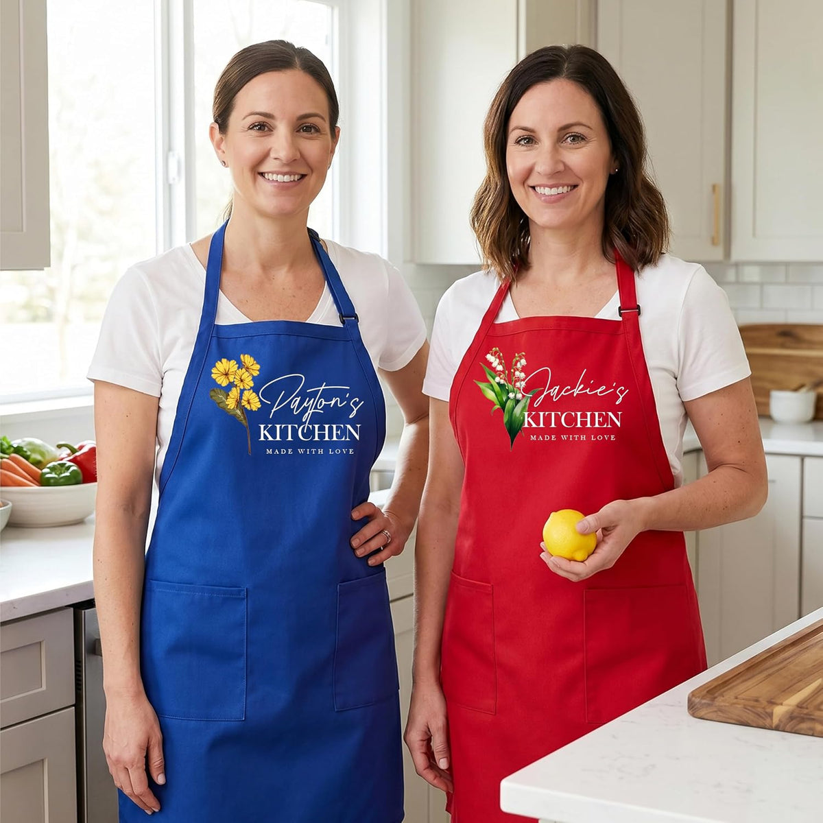 Zexpa Apparel Personalized Bakery Apron for Women with Custom Name and Logo Design, Adjustable Baking Apron