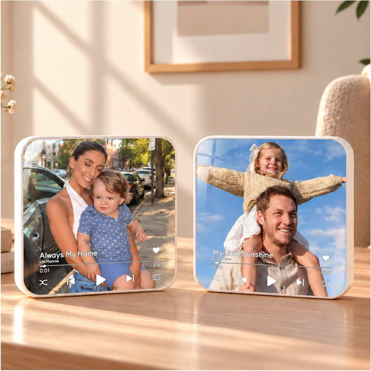 Custom Baby Heartbeat Music Fridge Magnet with Ultrasound Photo and Name