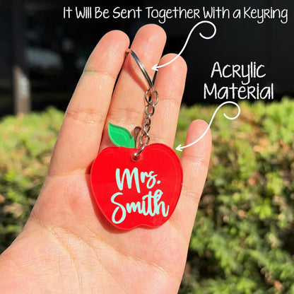 Personalized Pencil Keychain with Name, Custom Teacher Appreciation Gift