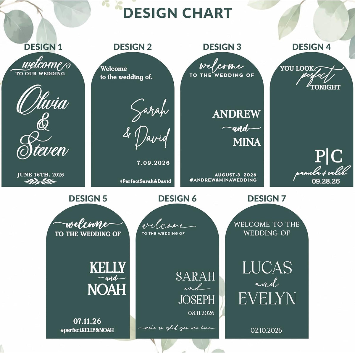 Personalized DIY Wedding Mirror Welcome Sign Decal - Custom Vinyl Sticker with Bride & Groom Names - Elegant Lettering for Bridal Shower, Reception Wall Decor, Event Signage