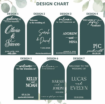 Personalized DIY Wedding Mirror Welcome Sign Decal - Custom Vinyl Sticker with Bride & Groom Names - Elegant Lettering for Bridal Shower, Reception Wall Decor, Event Signage