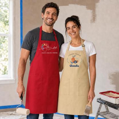 Zexpa Apparel Personalized Bakery Apron for Women with Custom Name and Logo Design, Adjustable Baking Apron