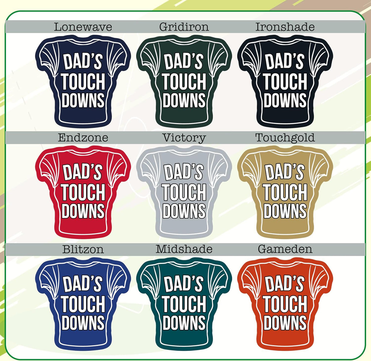 Custom Dad’s Touchdown Keychain – Personalized Football Jersey Keyring with Kids’ Names – Unique Father’s Day Gift for Dad from Son or Daughter – Sports Theme Custom Gift Idea