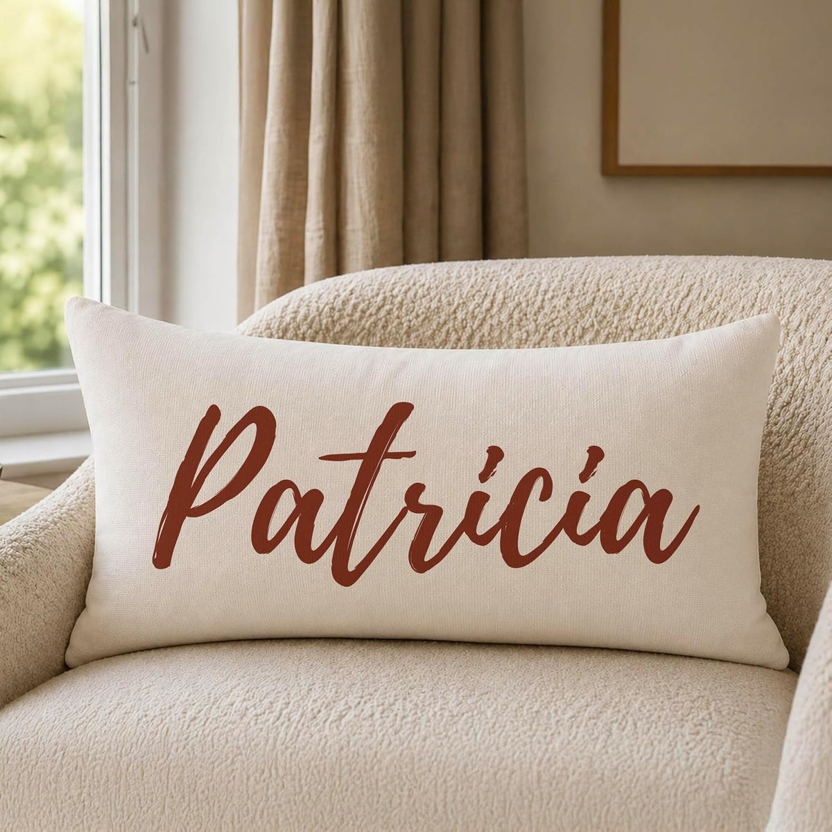 Personalized Name Pillow Cover, Custom Decorative Throw Pillow Case