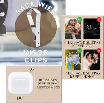 Personalized Cowboy Horseshoe Car Visor Clip – Custom Photo & Message Gift for Dad – Drive Safe Daddy – Cute Father’s Day Car Accessory from Kids – Best Dad Ever