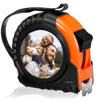 Personalized Photo Tape Measure for Dad, Father's Day Present from Daughter Son Wife Kids