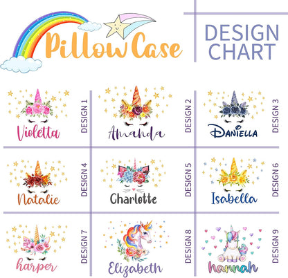Personalized Baby Pillowcase with Name, Custom Toddler Nursery Bedding