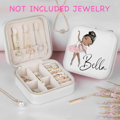 Personalized Mini Jewelry Organizer for Girls, Custom Travel Jewelry Box