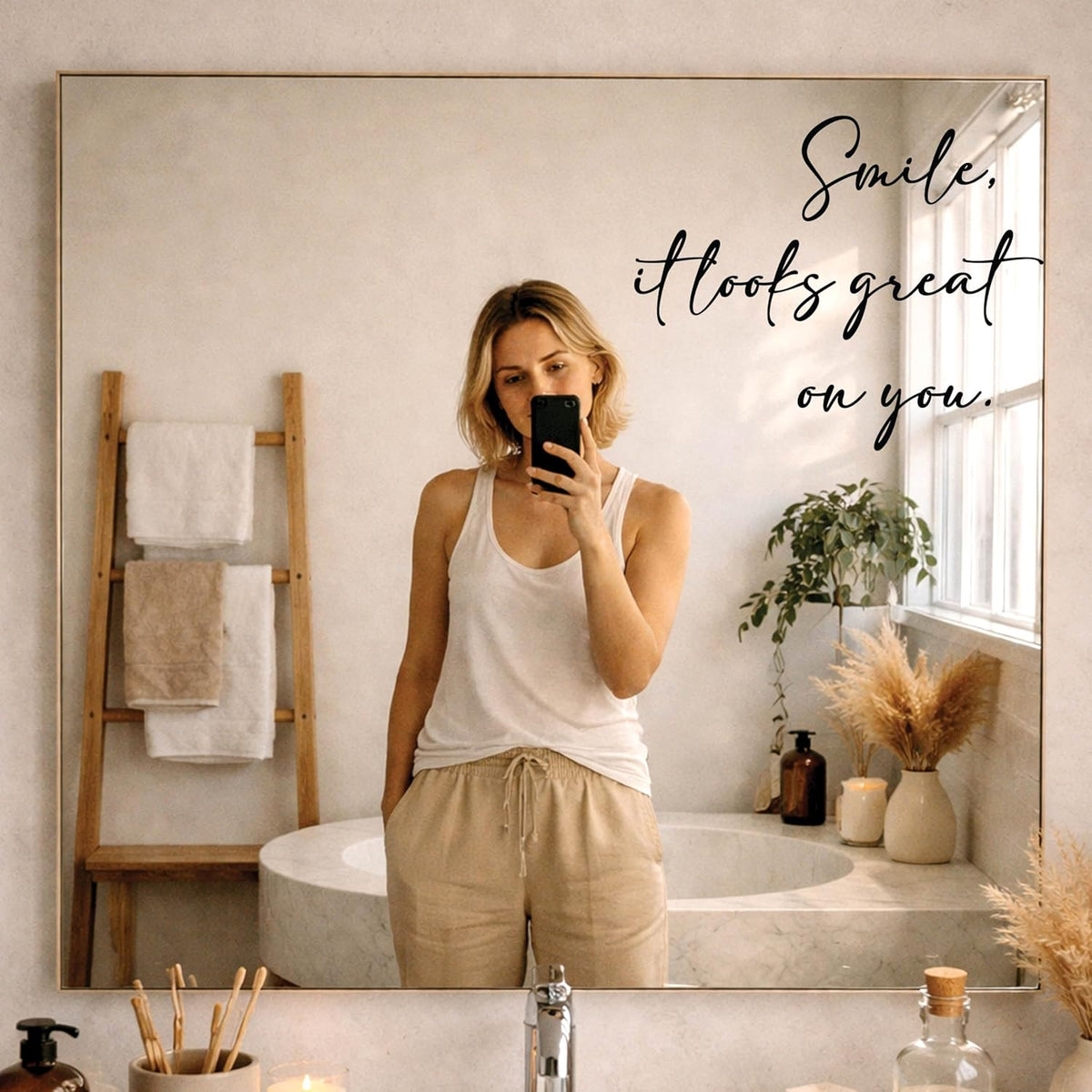 Personalized DIY Wedding Mirror Welcome Sign Decal - Custom Vinyl Sticker with Bride & Groom Names - Elegant Lettering for Bridal Shower, Reception Wall Decor, Event Signage
