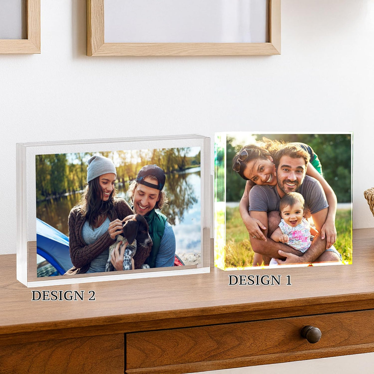 Zexpa Apparel Personalized Photo Gift – Acrylic Photo Block Desktop Frame – Custom Single Photo Display – Christmas, Mother’s Day & Father’s Day Gift for Family, Friends & Office Décor Keepsake