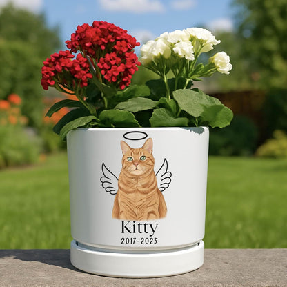 Zexpa Apparel Personalized Flower Pot for Grandma, Mom or Nana, Custom Birth Month Flower Planter with Names, Unique, Mother’s Day, Birthday or Holiday Present, Ceramic Pot