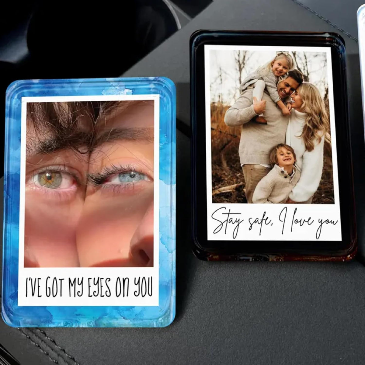 Personalized Cowboy Horseshoe Car Visor Clip – Custom Photo & Message Gift for Dad – Drive Safe Daddy – Cute Father’s Day Car Accessory from Kids – Best Dad Ever
