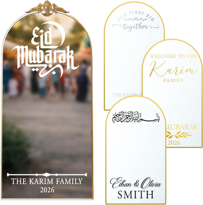 Personalized DIY Wedding Mirror Welcome Sign Decal - Custom Vinyl Sticker with Bride & Groom Names - Elegant Lettering for Bridal Shower, Reception Wall Decor, Event Signage