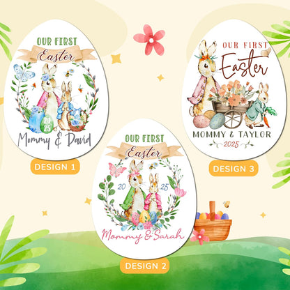 Personalized Easter Matching Shirt & Bodysuit – Custom Name & Year – First Easter Outfit – Family Holiday Apparel – Mom & Baby Matching Clothes – Spring Gift – Easter Photo Outfit