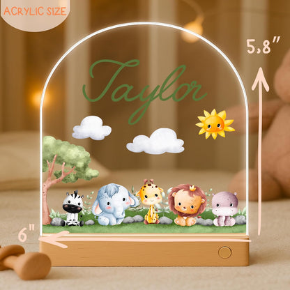 Personalized Night Light with Name, Custom LED Lamp for Boys and Girls