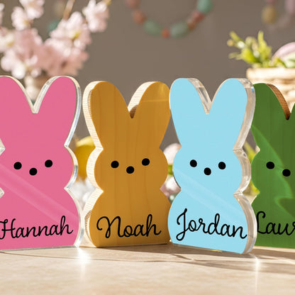 Personalized Easter Bunny Name Sign, Custom Toddler Table Decor Spring Gift