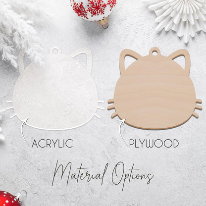 Personalized Cat Memorial Ornament - Customized Acrylic & Plywood Keepsake with Name - Forever Loved Gift for Cat Owners - Christmas Ornament for Kitty Lovers & Pet Remembrance