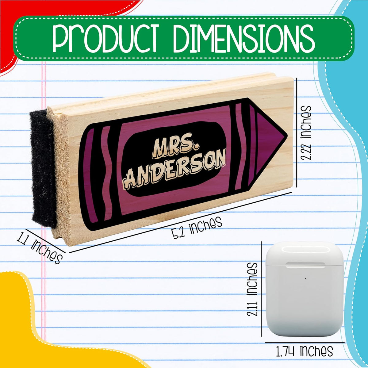 Custom Teacher Appreciation Gifts for Whiteboard - Personalized Thank You Eraser from Students